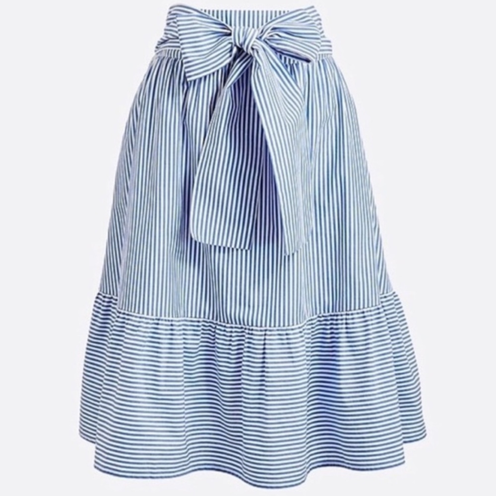 J. Crew Big Bow Midi Skirt